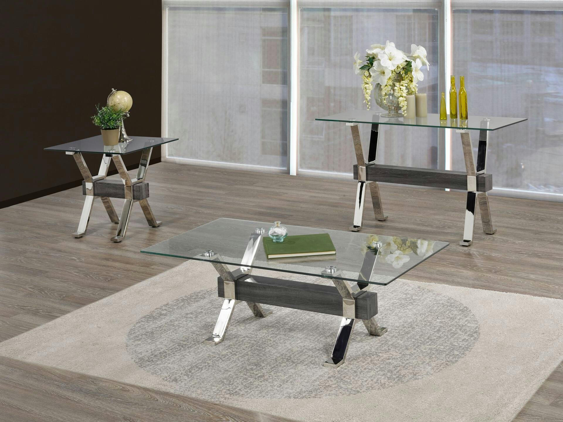 Brassex Ezra Sofa Table, Grey