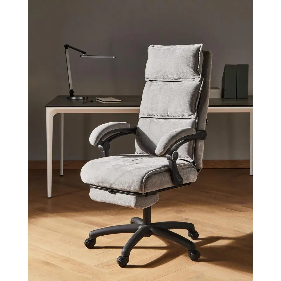 EATON - Directiestoel - Grijs - Chenille