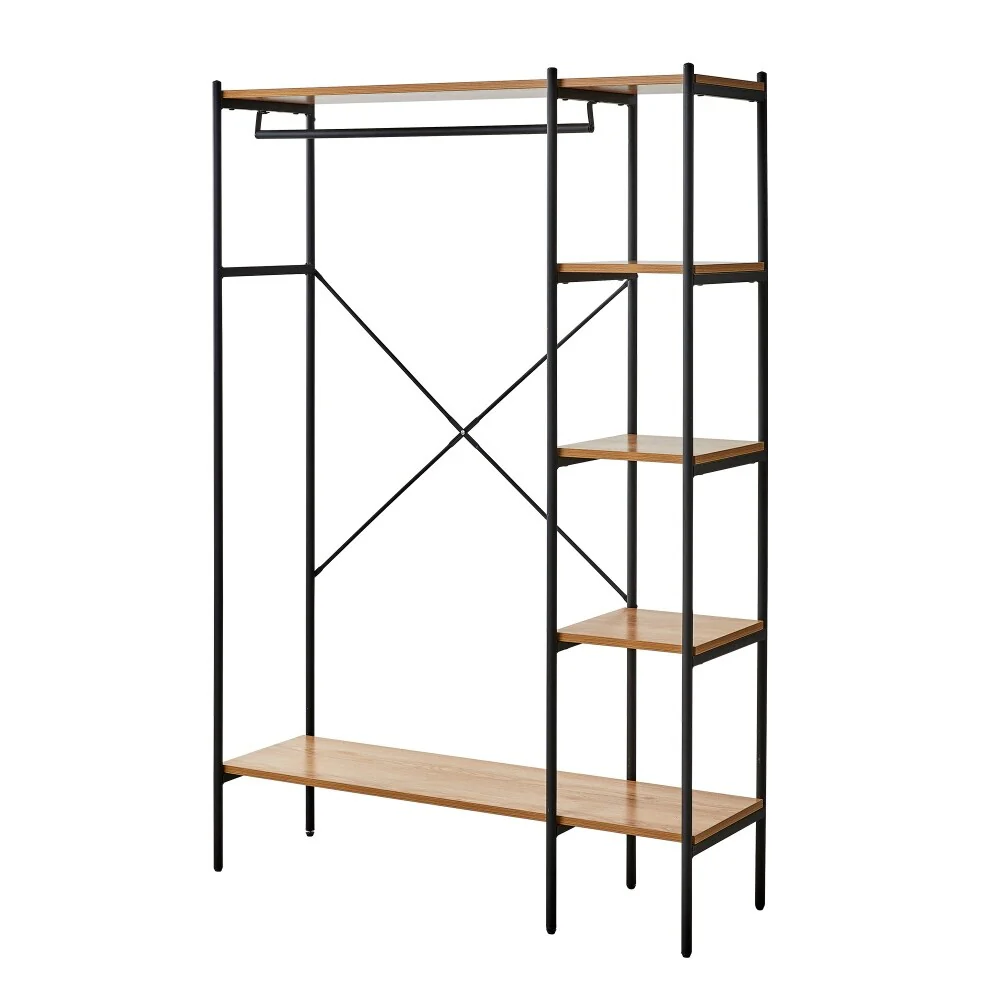 Querencia 64 in. Height Coat Rack with Shelves - 43L x 13W x 64H