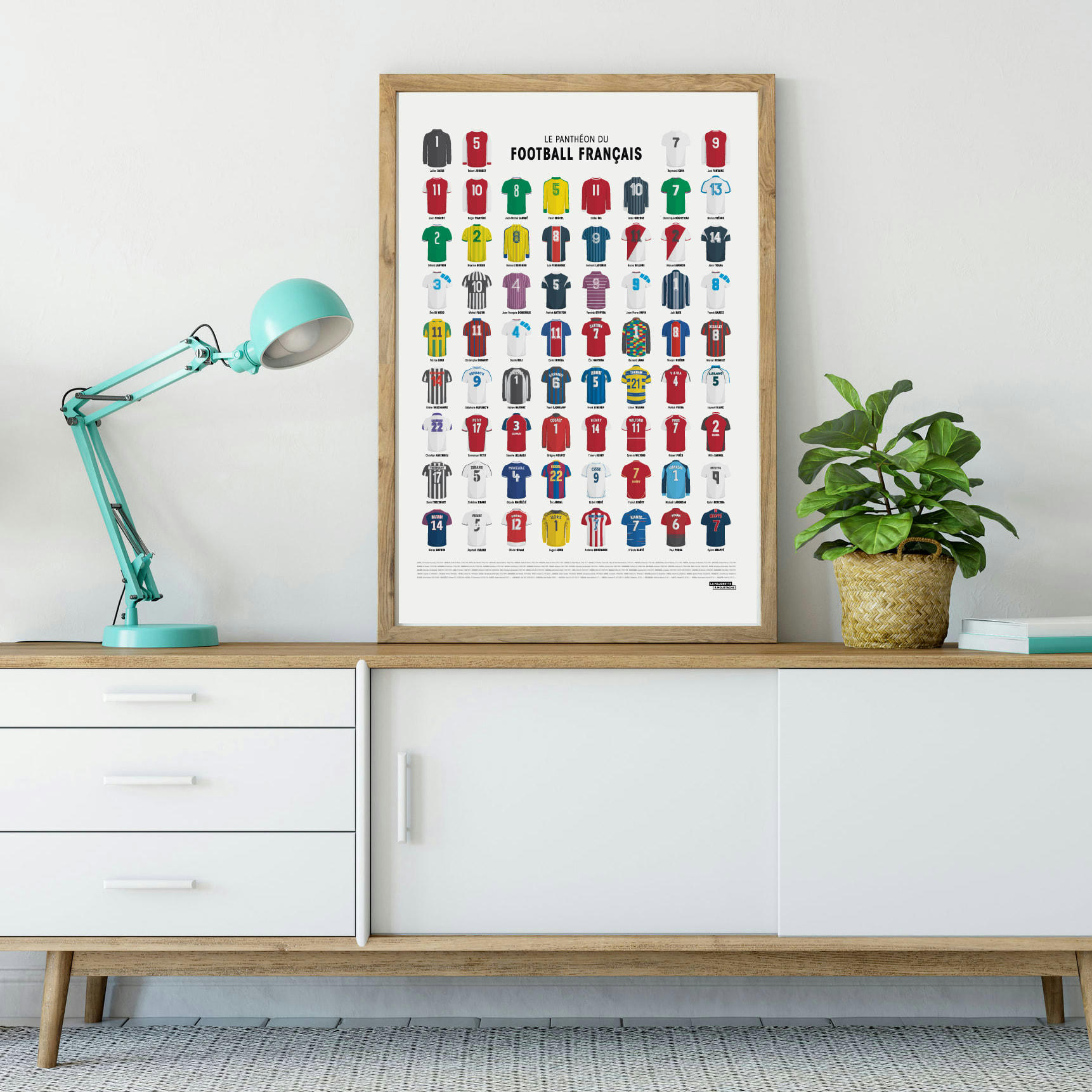 - Affiche d'art le panthéon du football français 50 X 70 cm