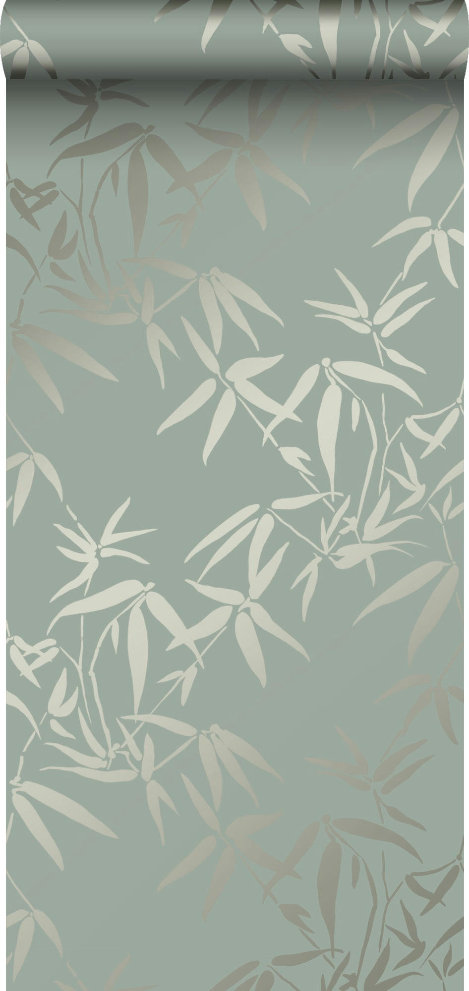 CITY CHIC - papier peint feuilles de bambou vert 0,53 x 10,05 m