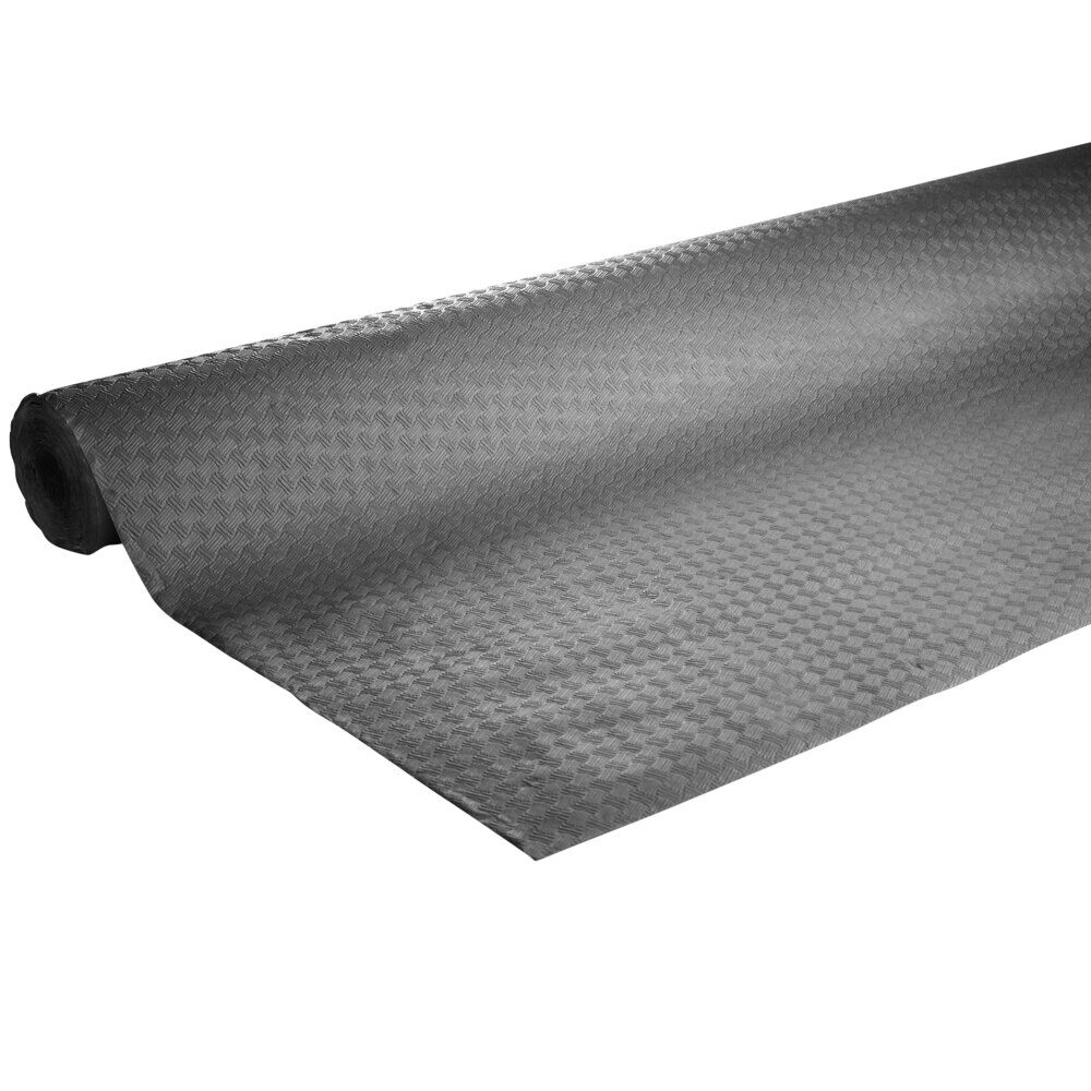 Nappe en papier gaufré toile de lin noir 1,2x15m