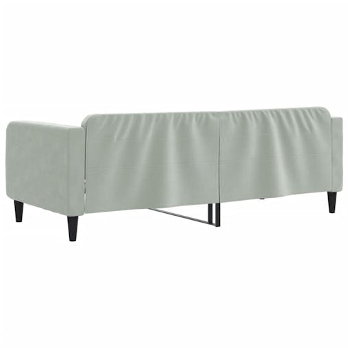 NNEVL Day Bed Light Grey 90x190 cm Velvet