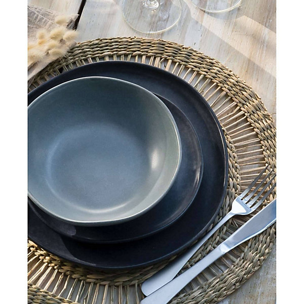 Lot de 6 sets de table rond en roseau tressé