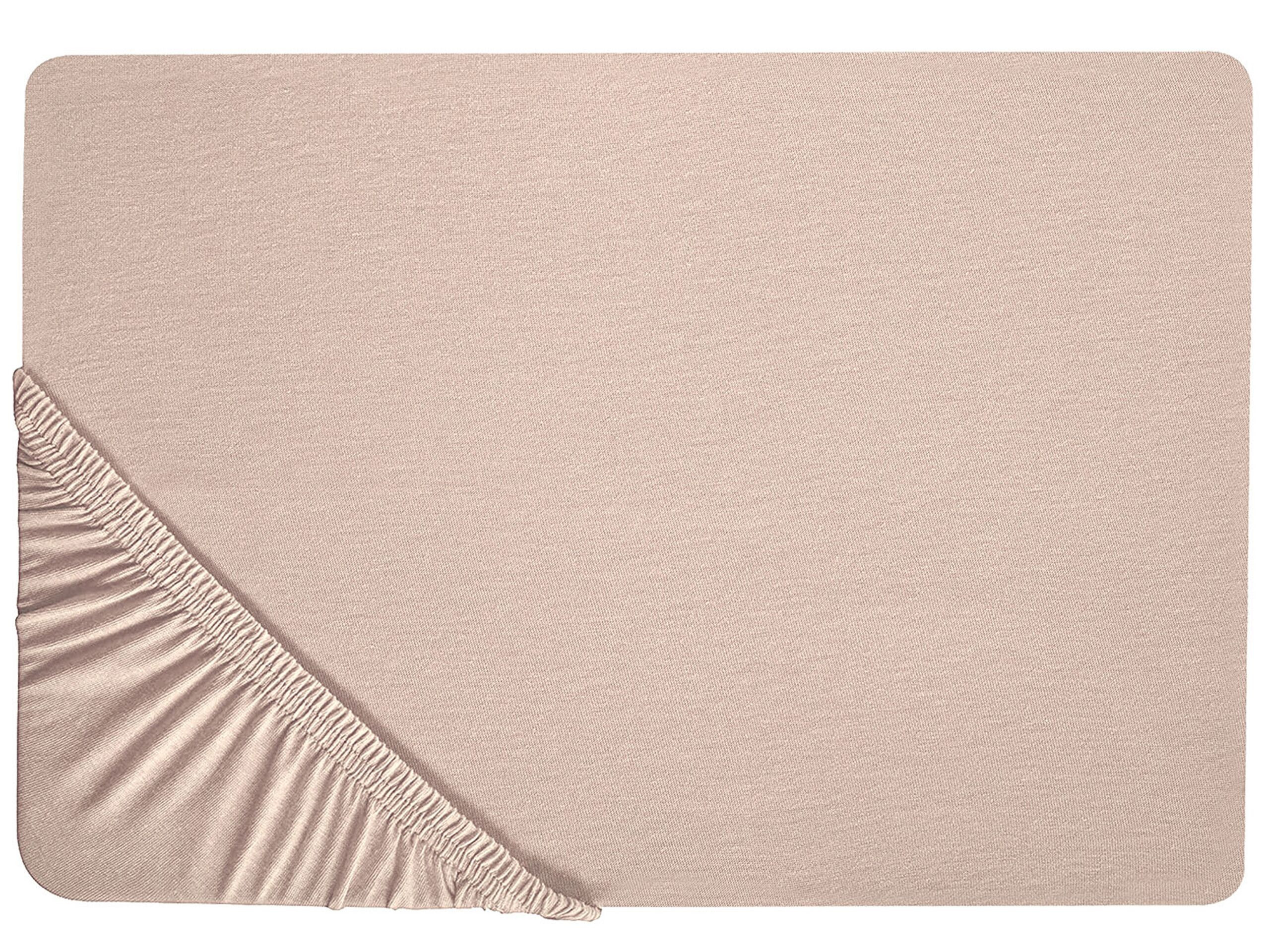 Bawełniane prześcieradło z gumką 180x200cm beżowe