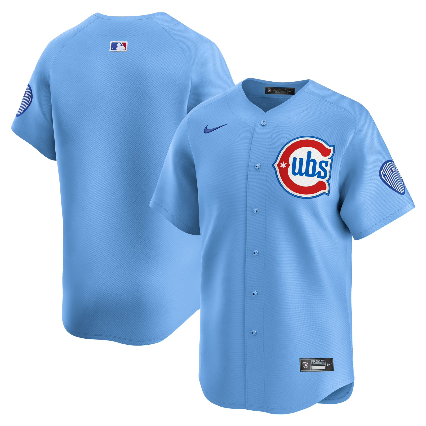 Men's Chicago Cubs Nike Baby Blue 2nd Alternate Limited Jersey - Blue