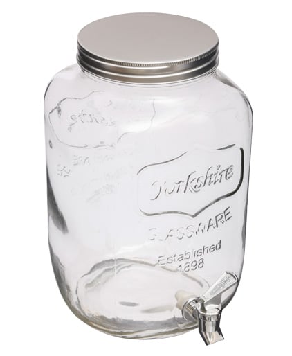 Frasco de vidro com torneira 8l