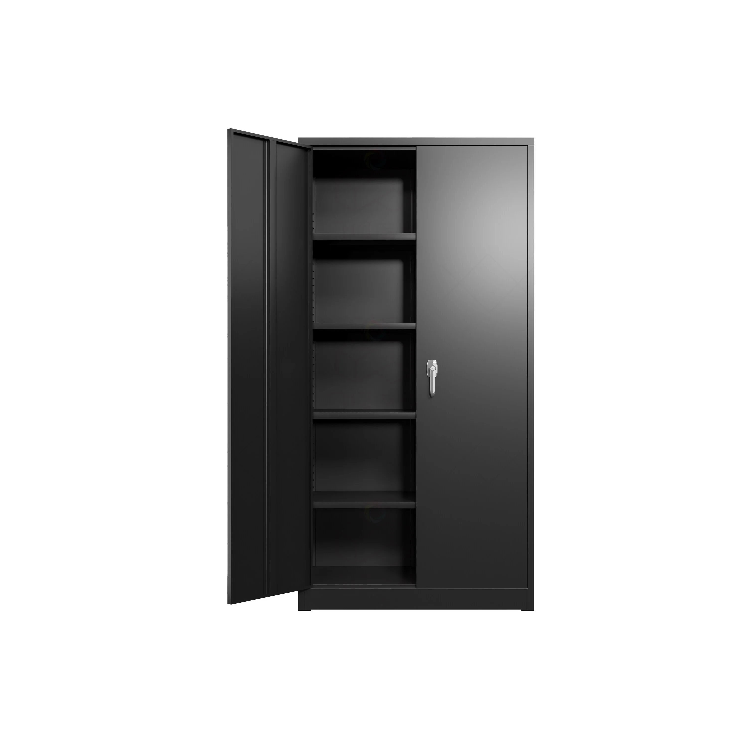 71'' Tool Steel Locking Cabinet with Doors and 4 Shelves
