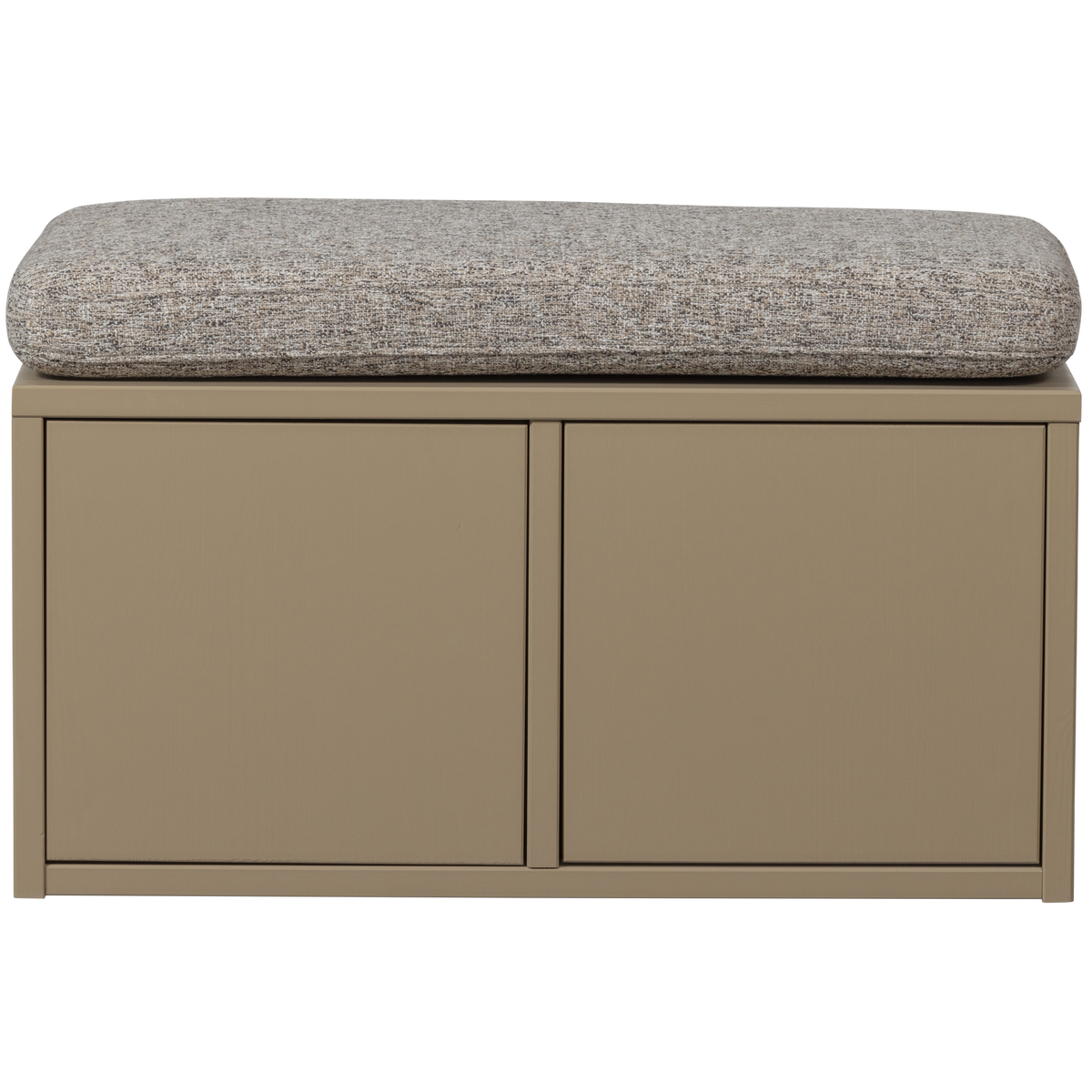 WOOOD opbergbank incl. kussen Turner - Grenen - Mud - 47x80x44
