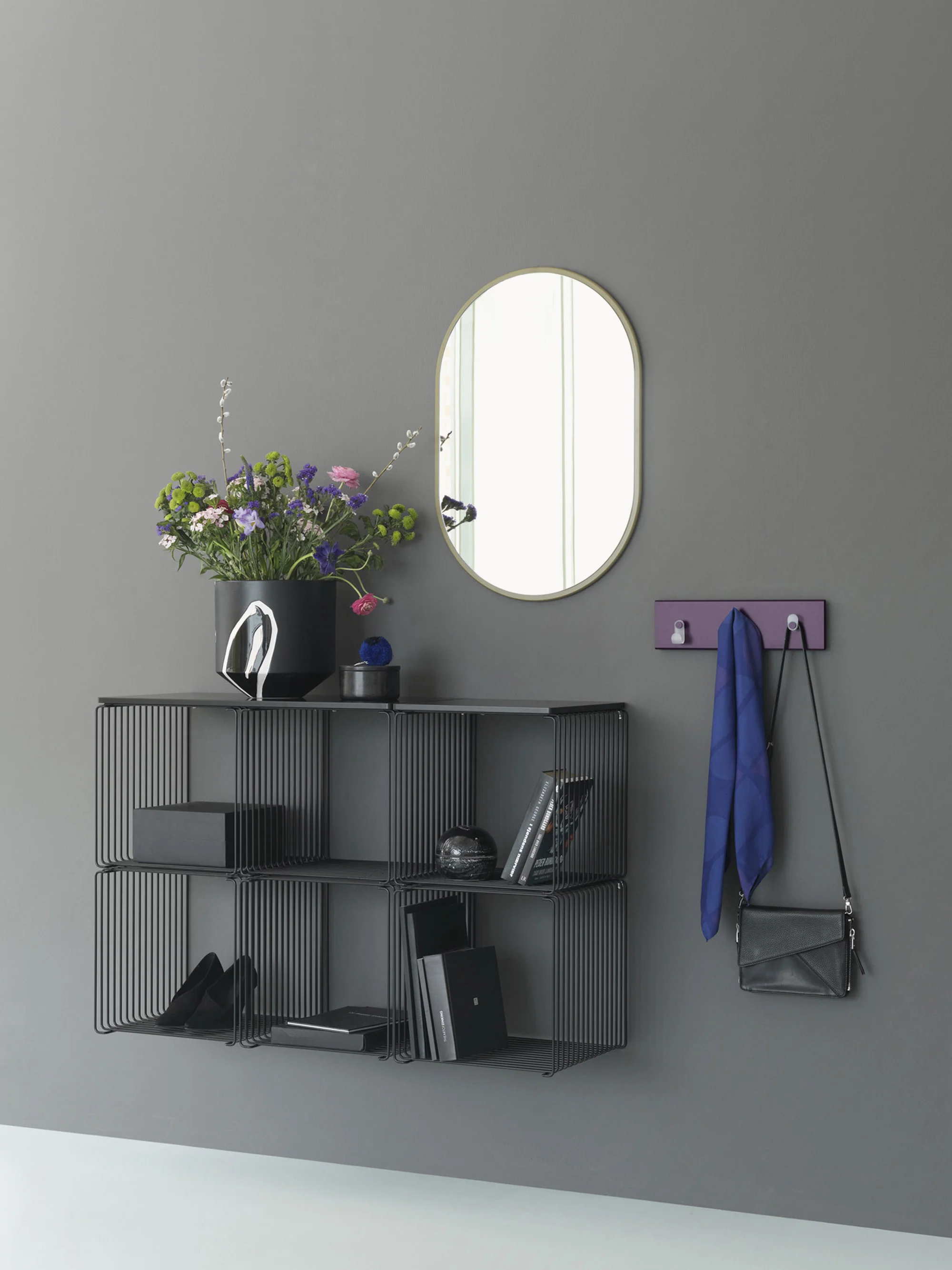 Auflageplatte Panton Wire Single für modulares Regalsystem, B 35 cm