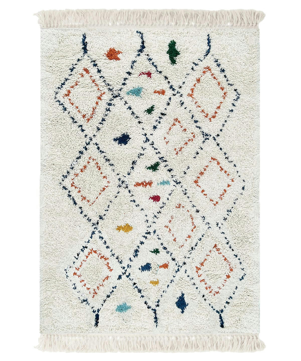 SINBAD - Tapis enfant doux et coloré avec franges 80x150, OEKO-TEX®