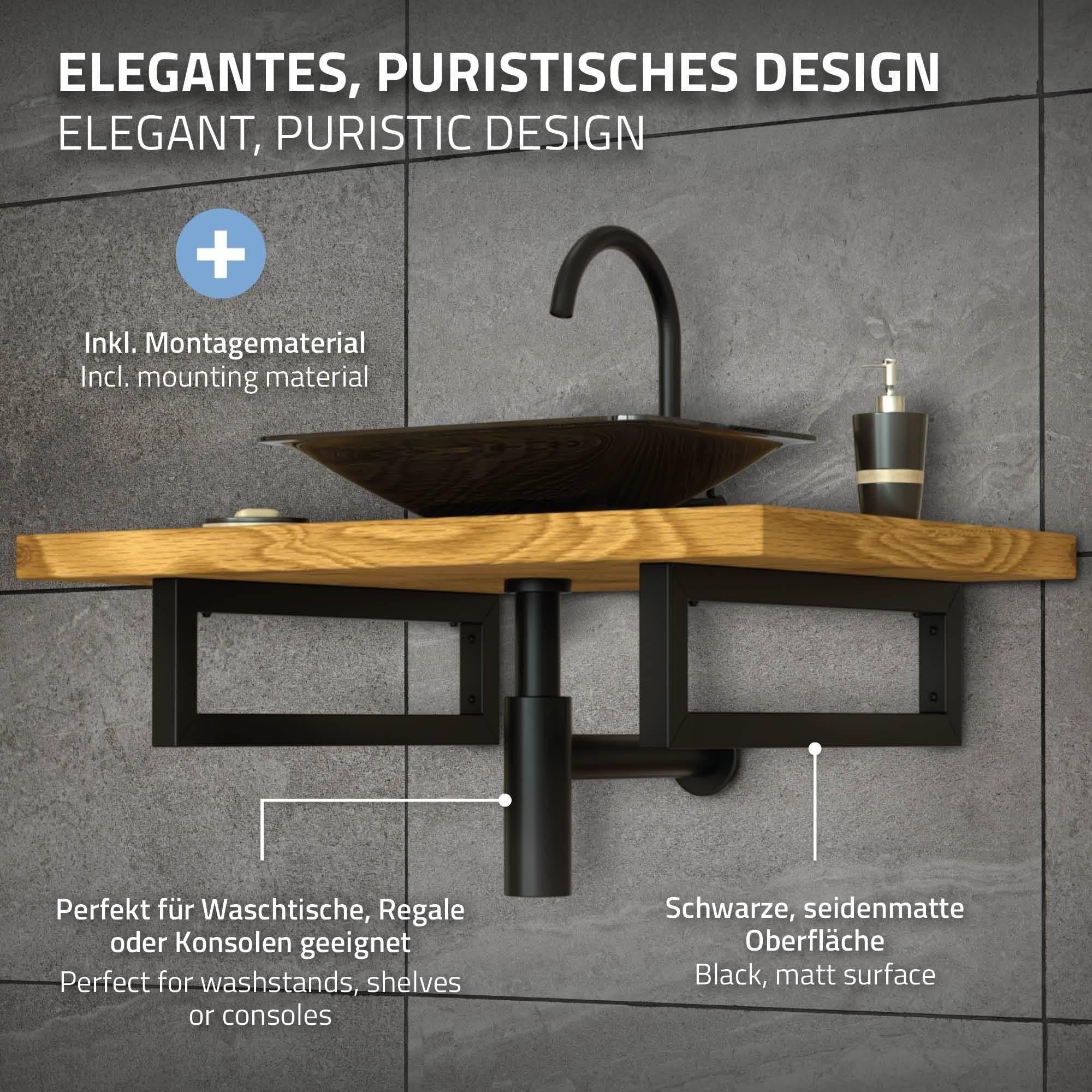 Set van 2 wastafel wandhouders Dharma
