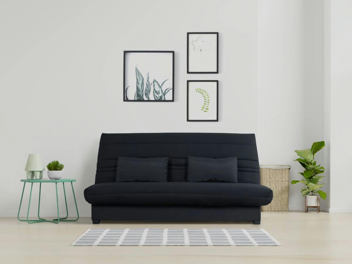 - Banquette CC REIMS 130 x 190, uni noir