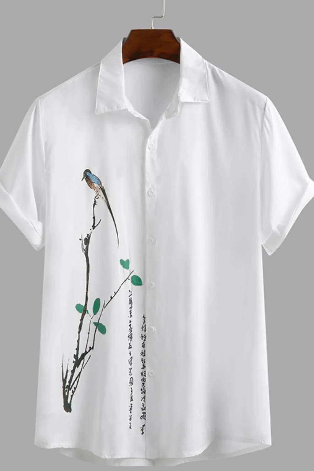 Men's Full Size Button Up Short Sleeve Shirt Plus Size