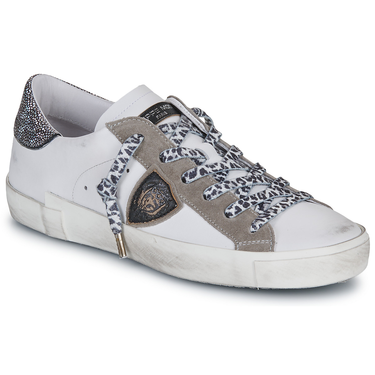 Philippe Model - PRSX LOW WOMAN - White / Black / Silver