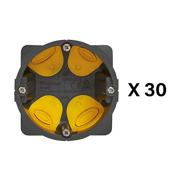 30 boîtes d'encastrement Batibox Energy Legrand 1 poste