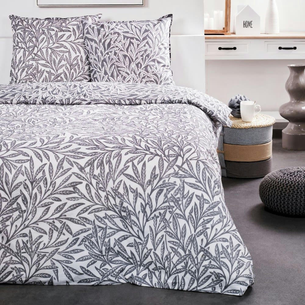 - Parure de couette 100% coton 57 fils imprimée 240x220 2 taies