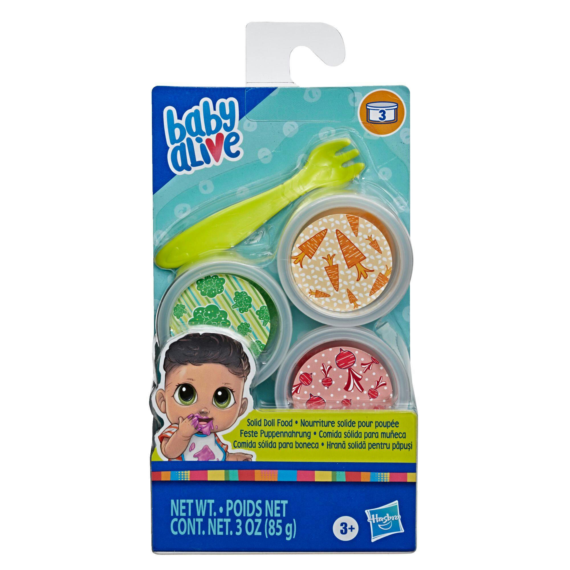 Baby Alive Solid Doll Food Refill, 3-pk, with one fork, Ages 3+