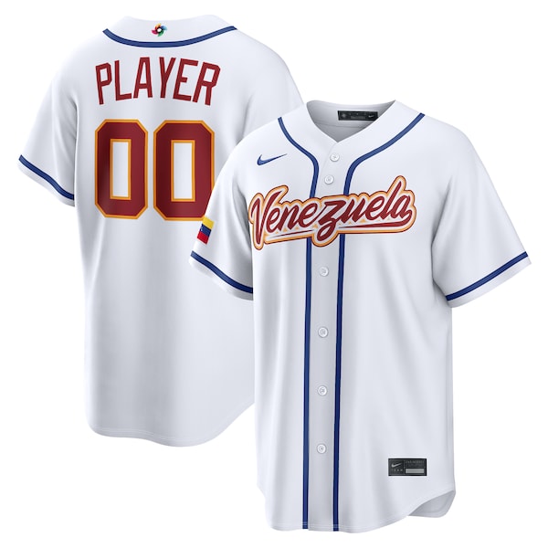Venezuela Baseball Nike 2026 World Baseball Classic Home Pick-A-Player Jersey - White