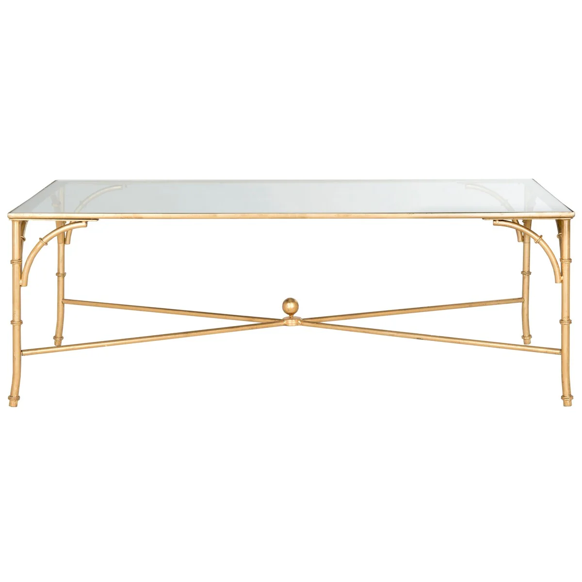 SAFAVIEH Telke Gold Coffee Table - 50 x 26 x 18 - 50Wx26Dx18H