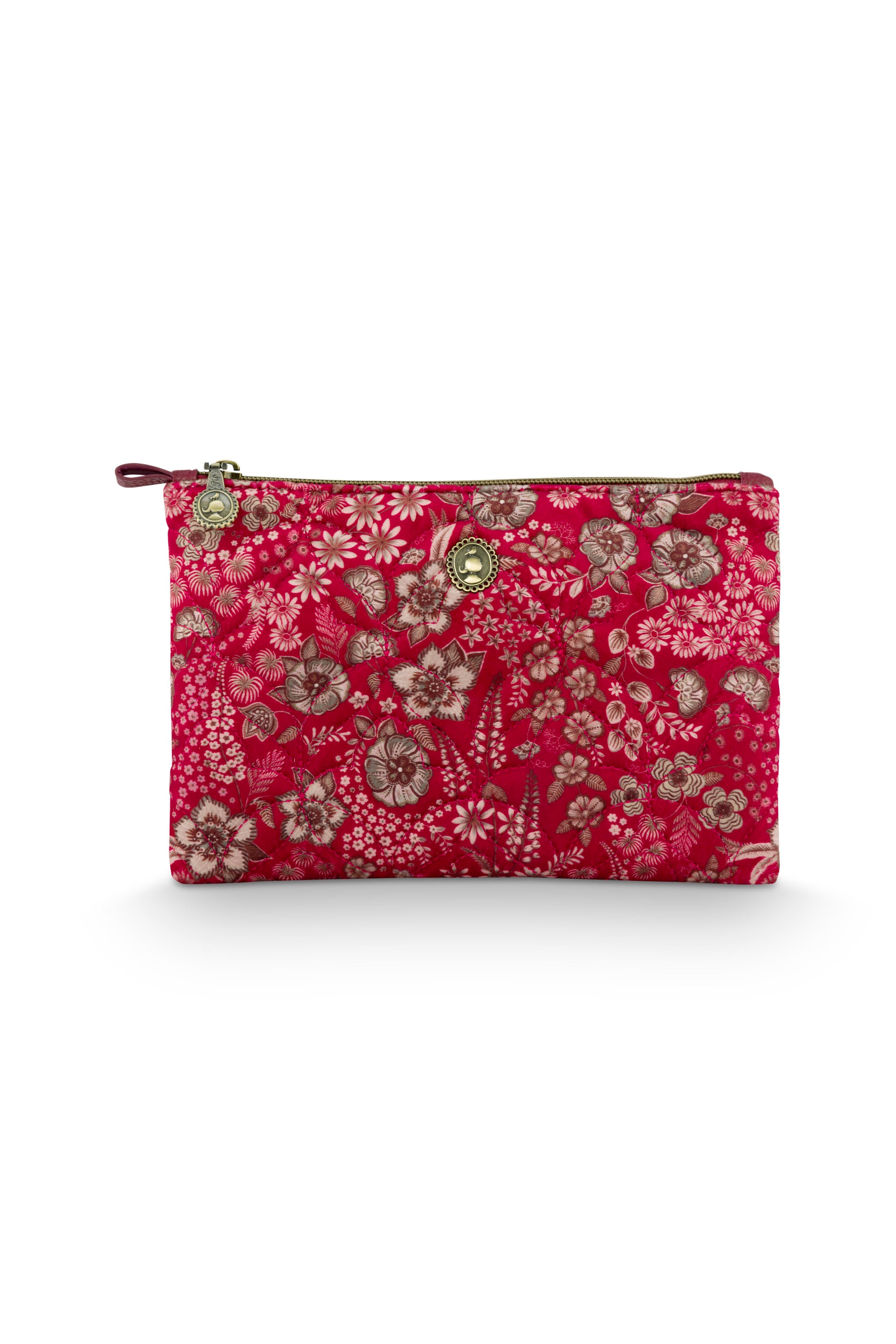 Pip Studio - Charly Make-up Tasje Dames - Daisy Dreams - Rood - 24x1x15.5cm