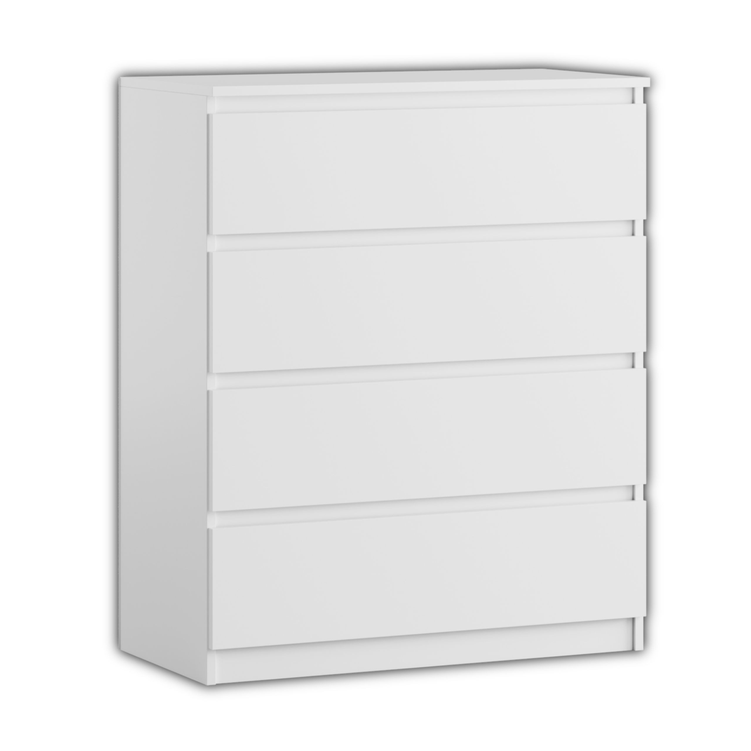 Komoda BASIC 4 szuflady – Biały | 80x97x40 cm