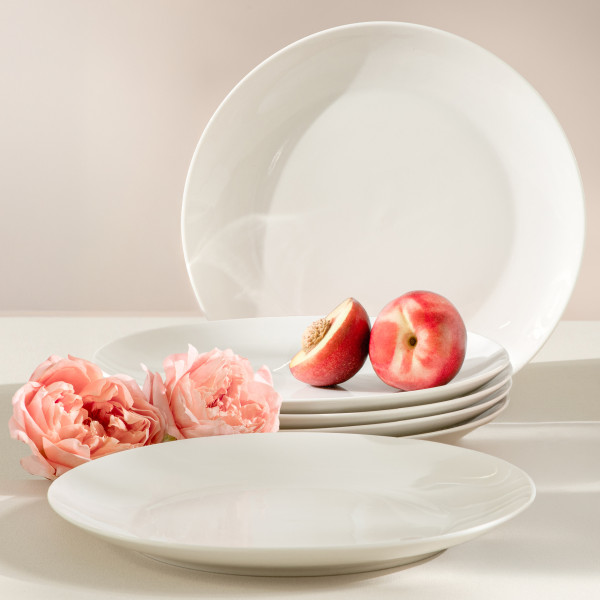 KONSIMO AD BELLA ECRU talerz obiadowy 6 szt, porcelana