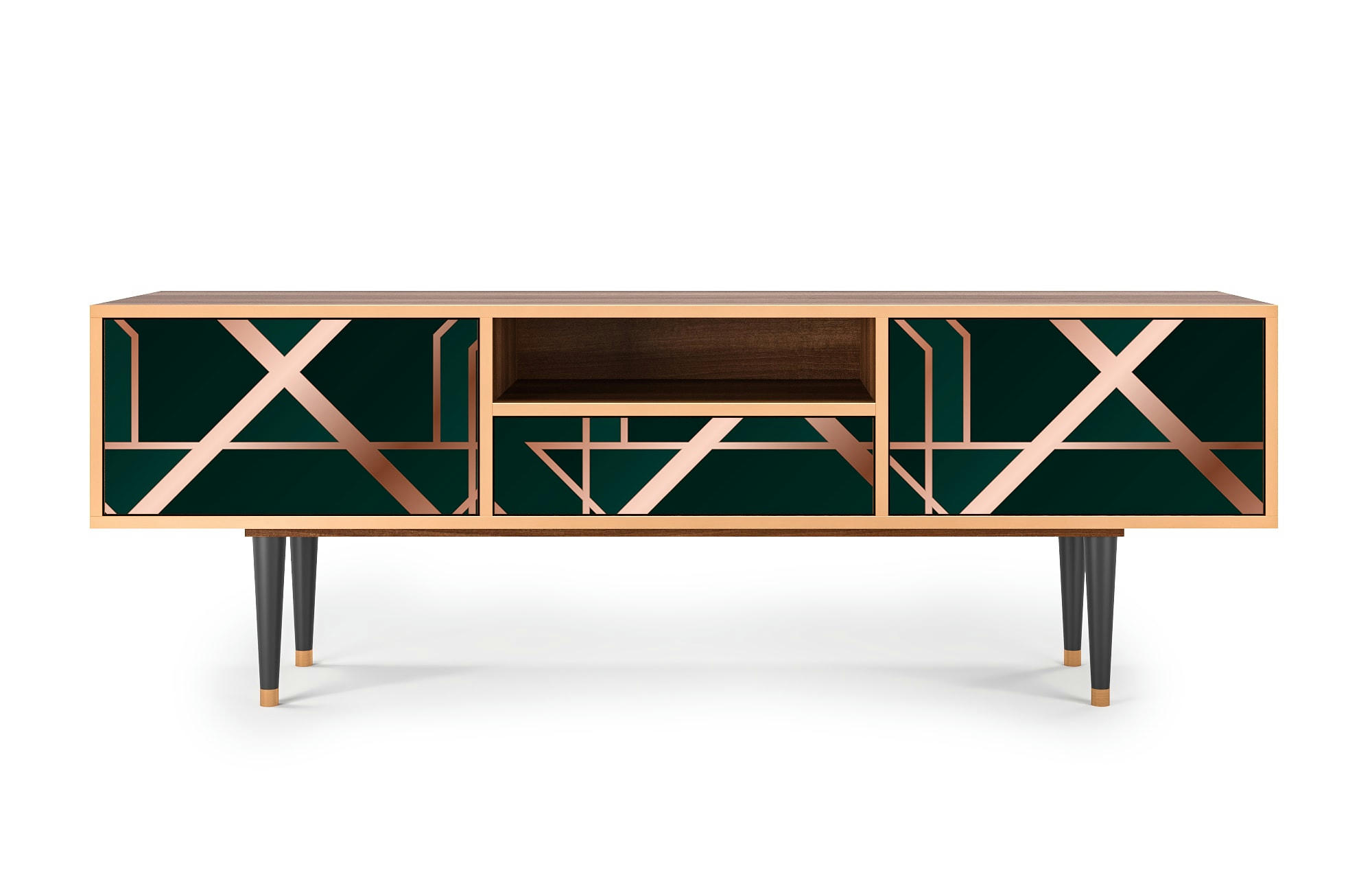 EMERALD GATSBY - Meuble TV  vert 1 tiroir et 2 portes L 170 cm