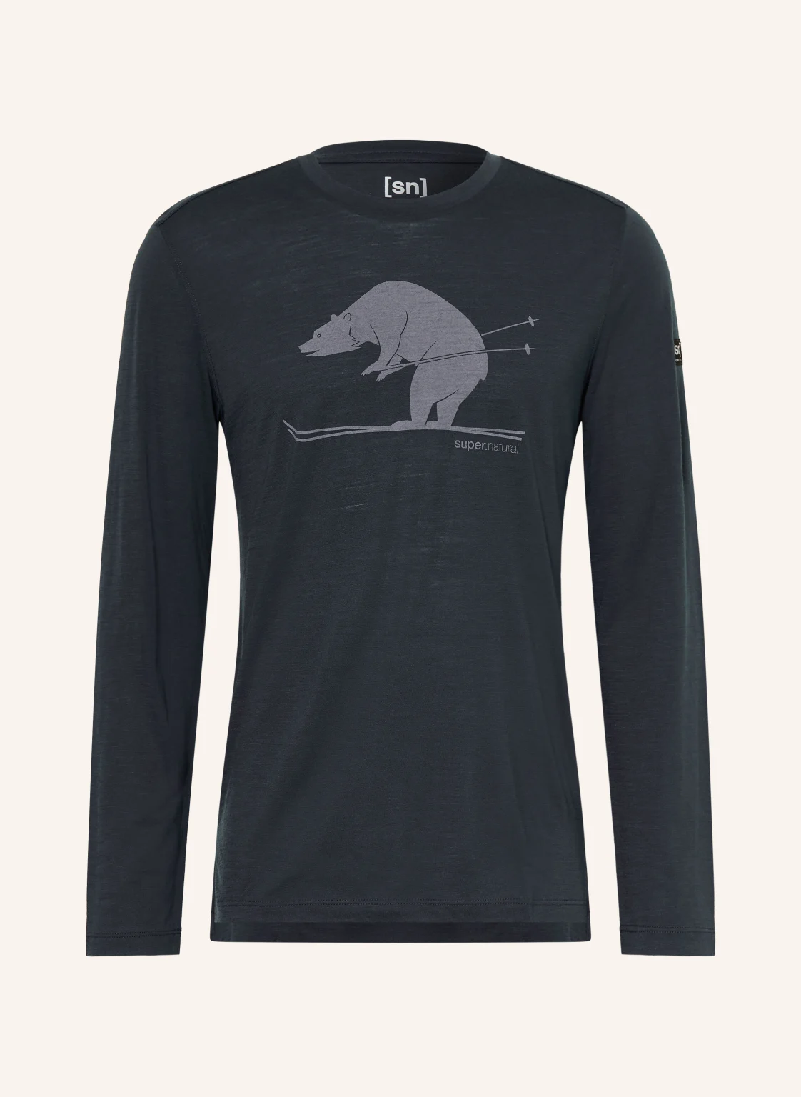 super.natural Longsleeve KARL mit Merinowolle