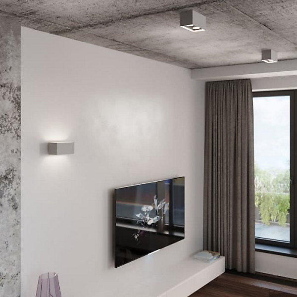 Applique Murale Rectangulaire LED pour 2 Ampoules G9 - SILUMEN - Noir