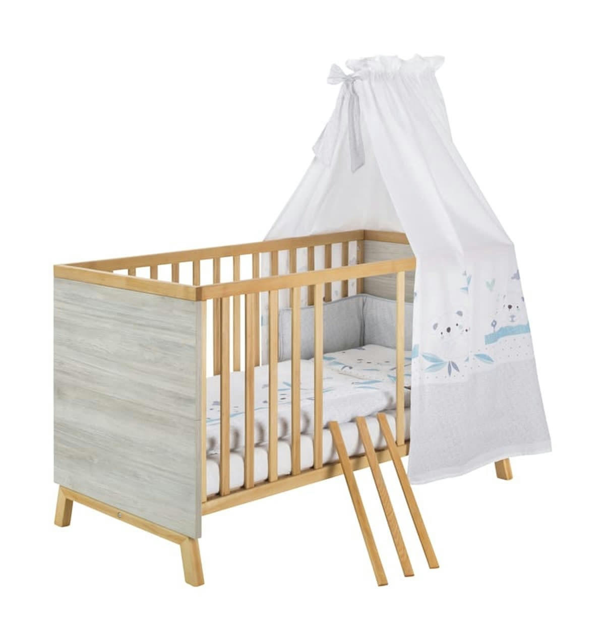 MIAMI - Lit bébé évolutif 70 x 140 gris