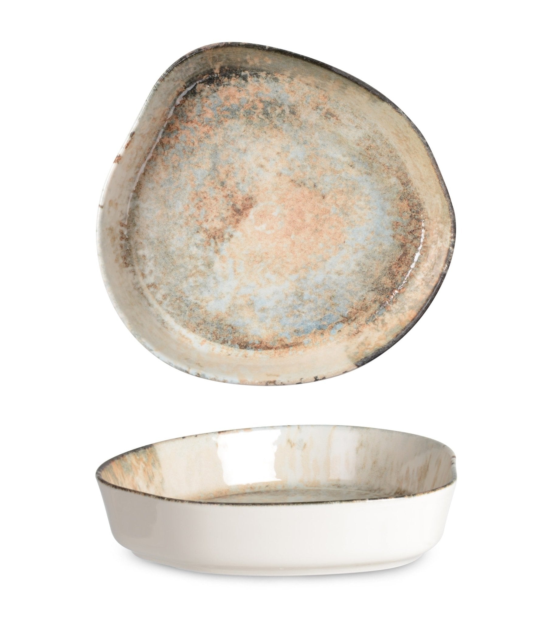 Rinart Diep bord - Obvara - Porselein - 21 cm - set van 6