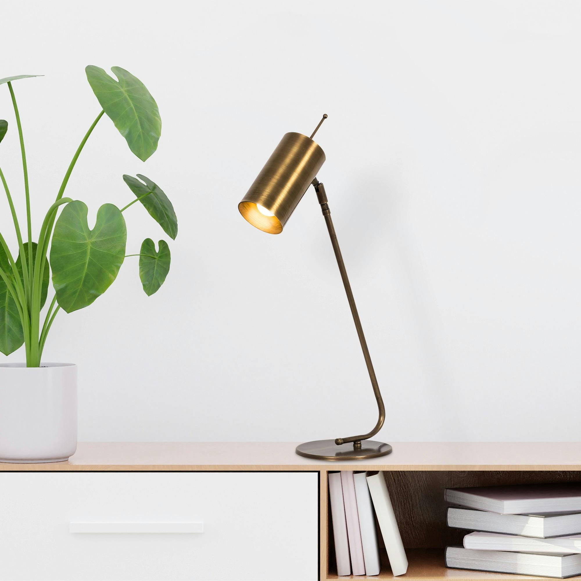 Lampe de table vintage, abat-jour tube orientable SFAX