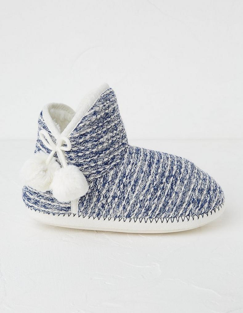 Mixed Knit Booties