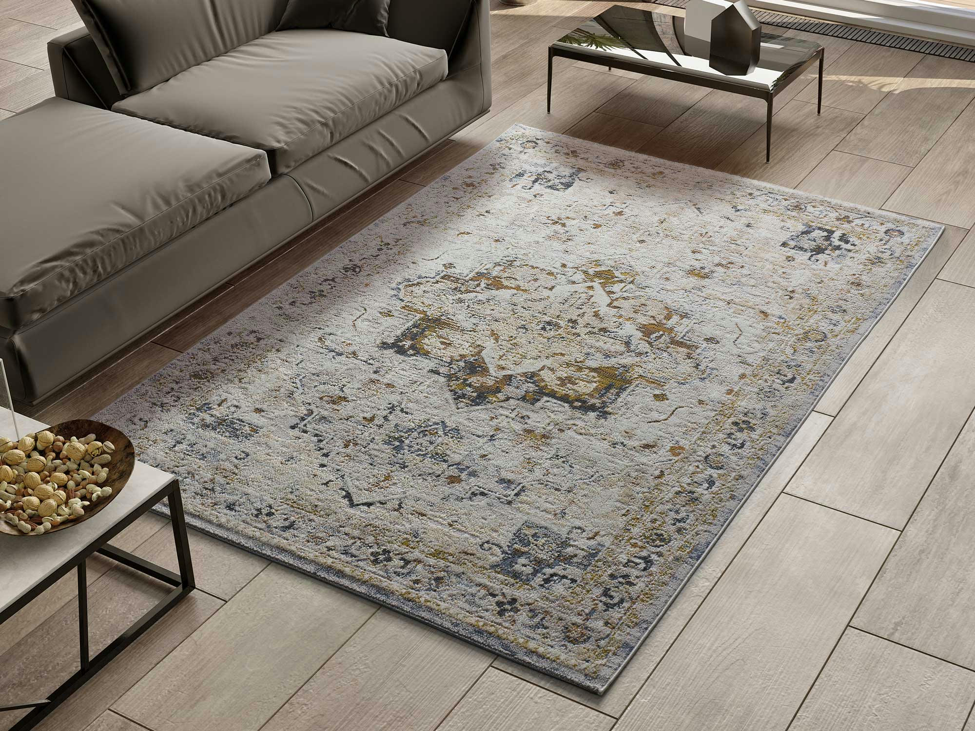 SPRINGS - Tapis de style vintage multicolore, 77X150 cm