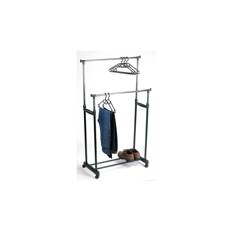 Porte vêtements double sur roulettes