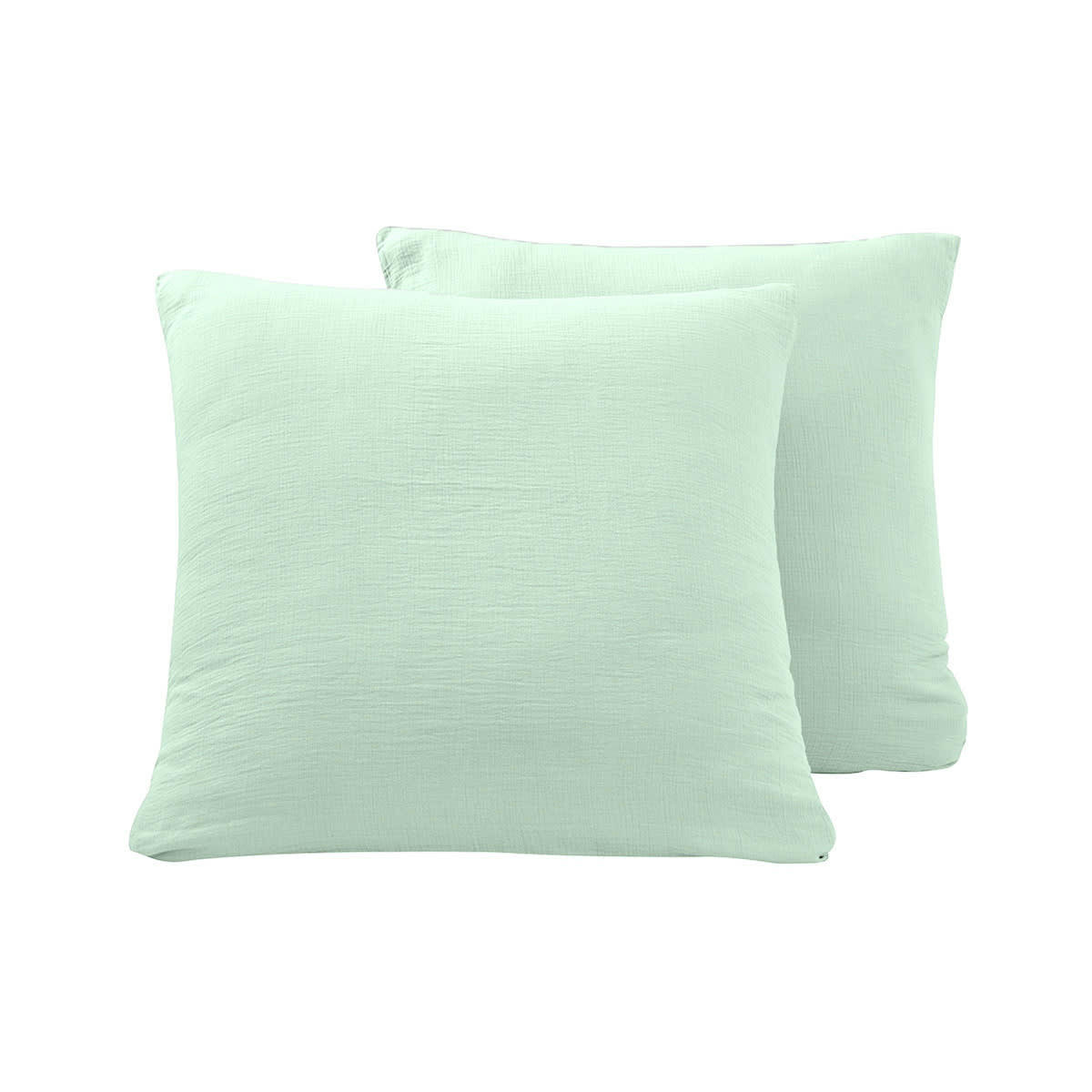 LOFT - Lot de 2 taies en gaze de coton  menthe 65x65 cm