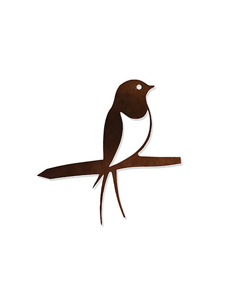 Hirondelle métal Acier Corten Brut 14 cm - madecoupesurmesure