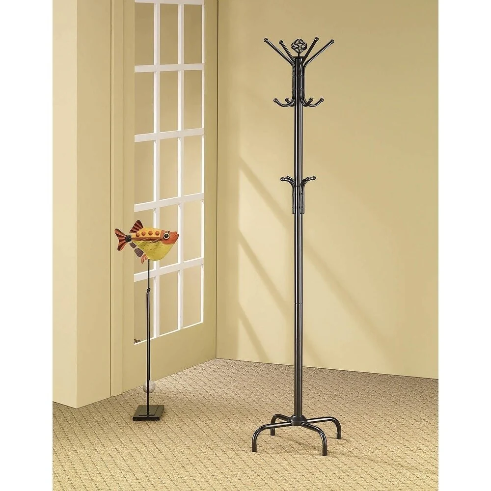 Porch & Den Merlin Black Metal Coat Rack