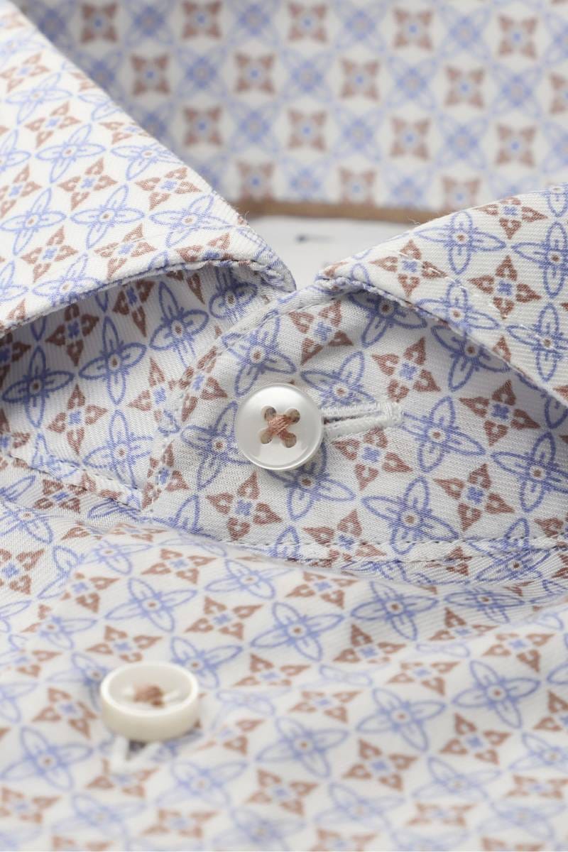 ETERNA Performance Modern Fit Tencel Hemd blau, Bedruckt