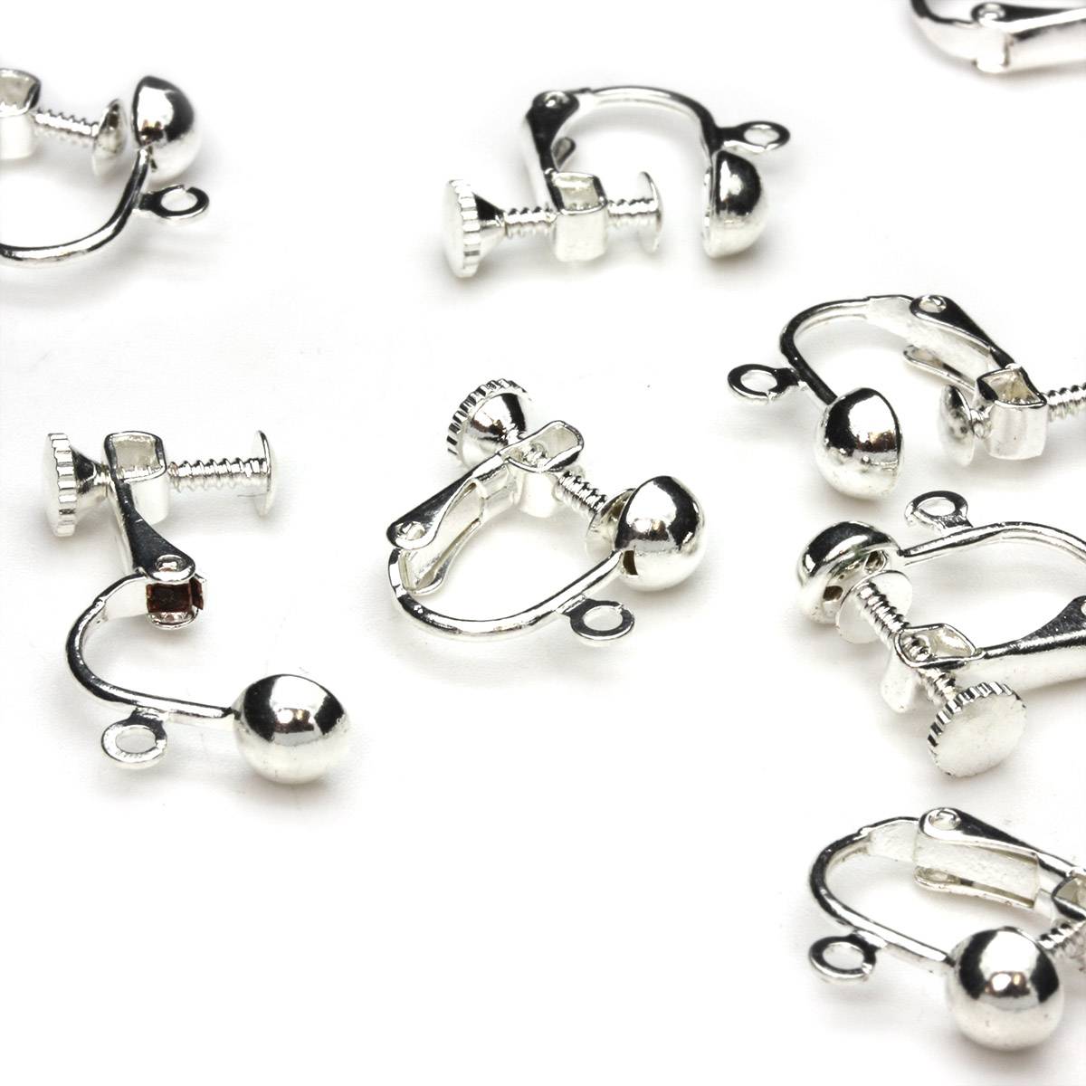 Beads Unlimited Silver Plated Ear Screws 15mm 4 Pack