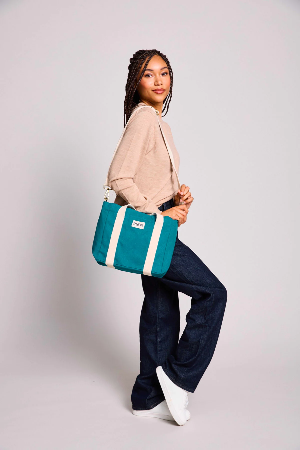 Sac à main Louise Bleu paon