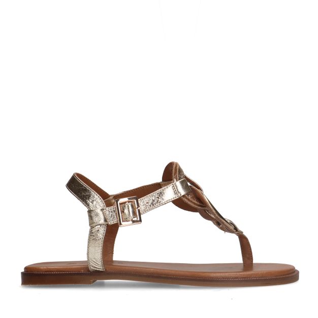 Gouden leren sandalen
