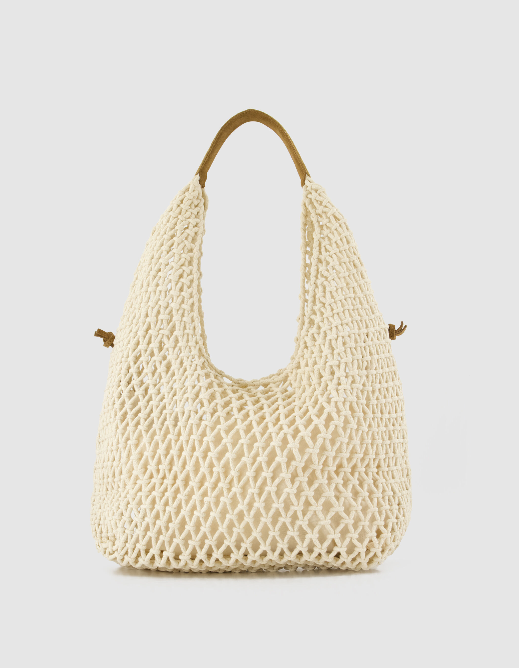 Sac Hobo beige crochet Femme