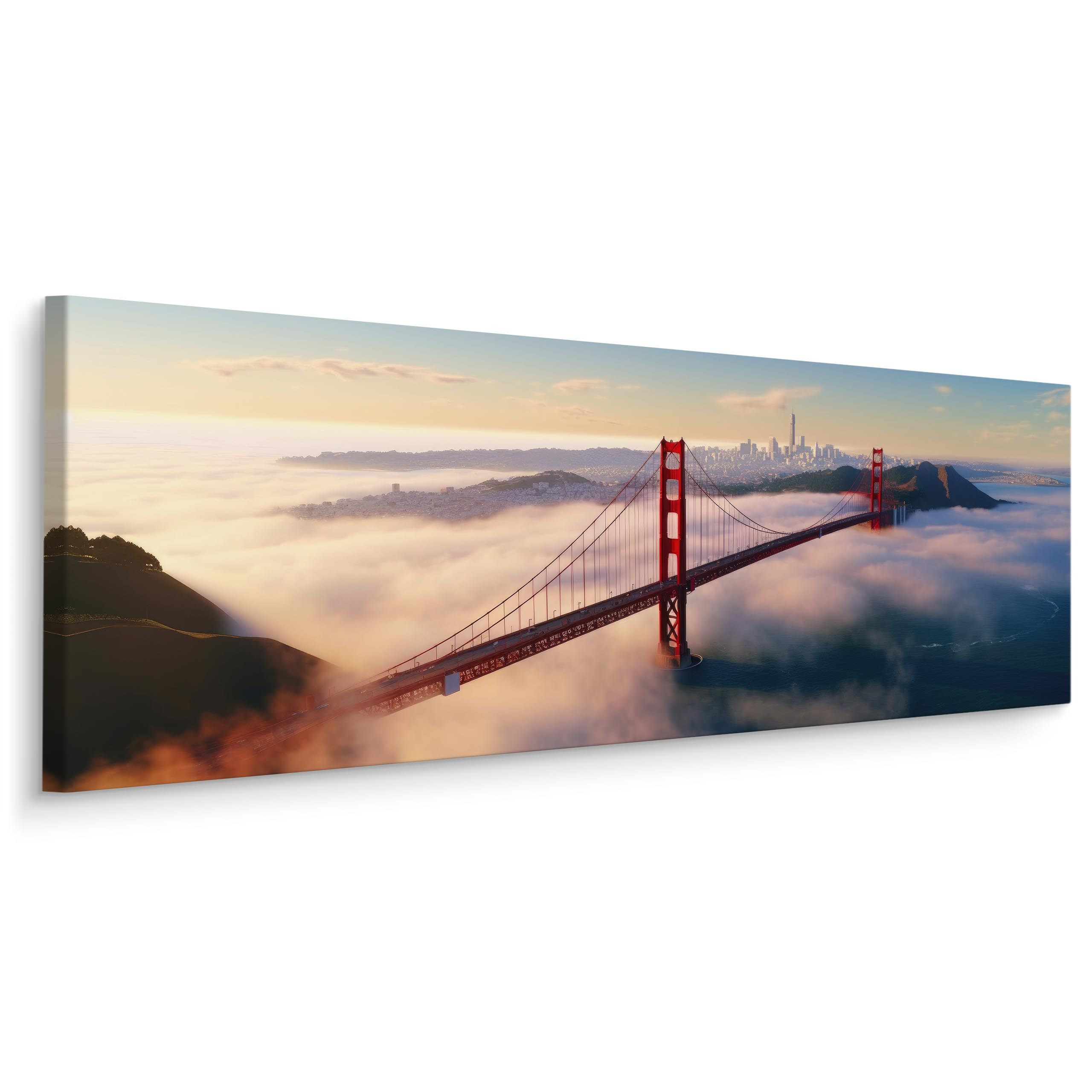 Obraz Panoramiczny Most Golden Gate We Mgle 145x45cm