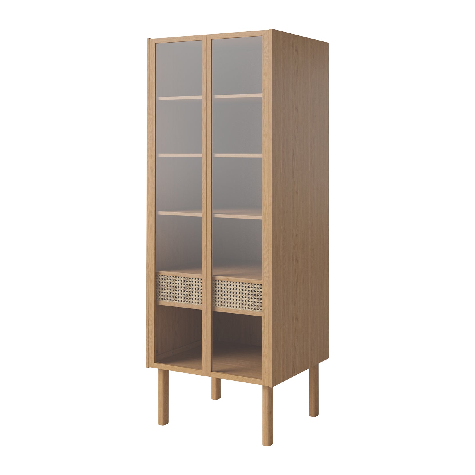 Bolia Cana Kledingkast met Glazen Deuren - Hoog - Geolied Eiken
