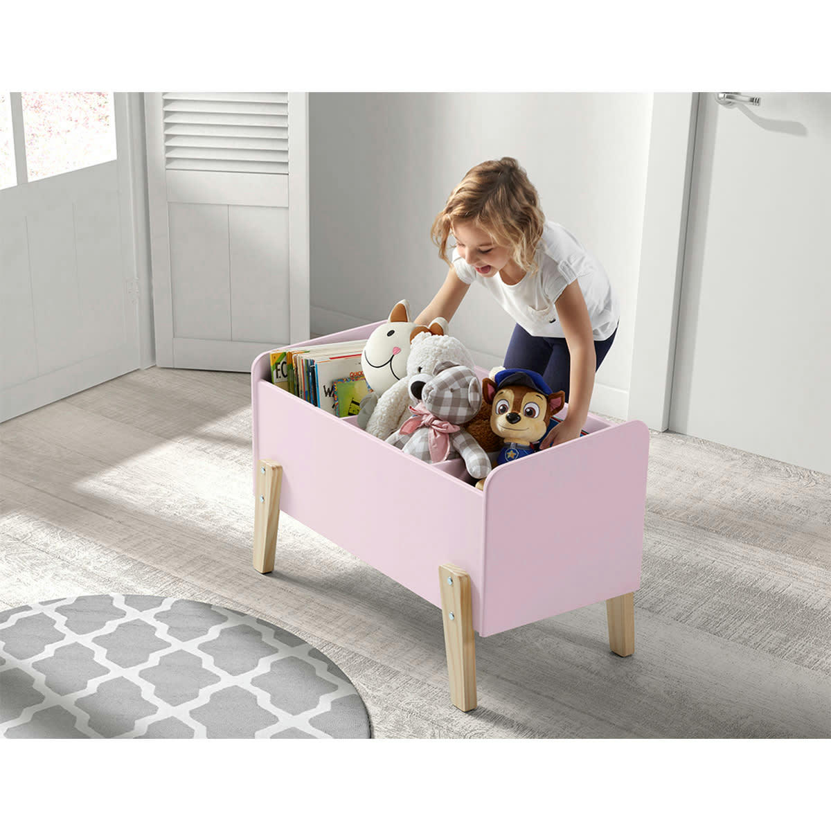 KIDDY - Coffre à jouets vieux rose