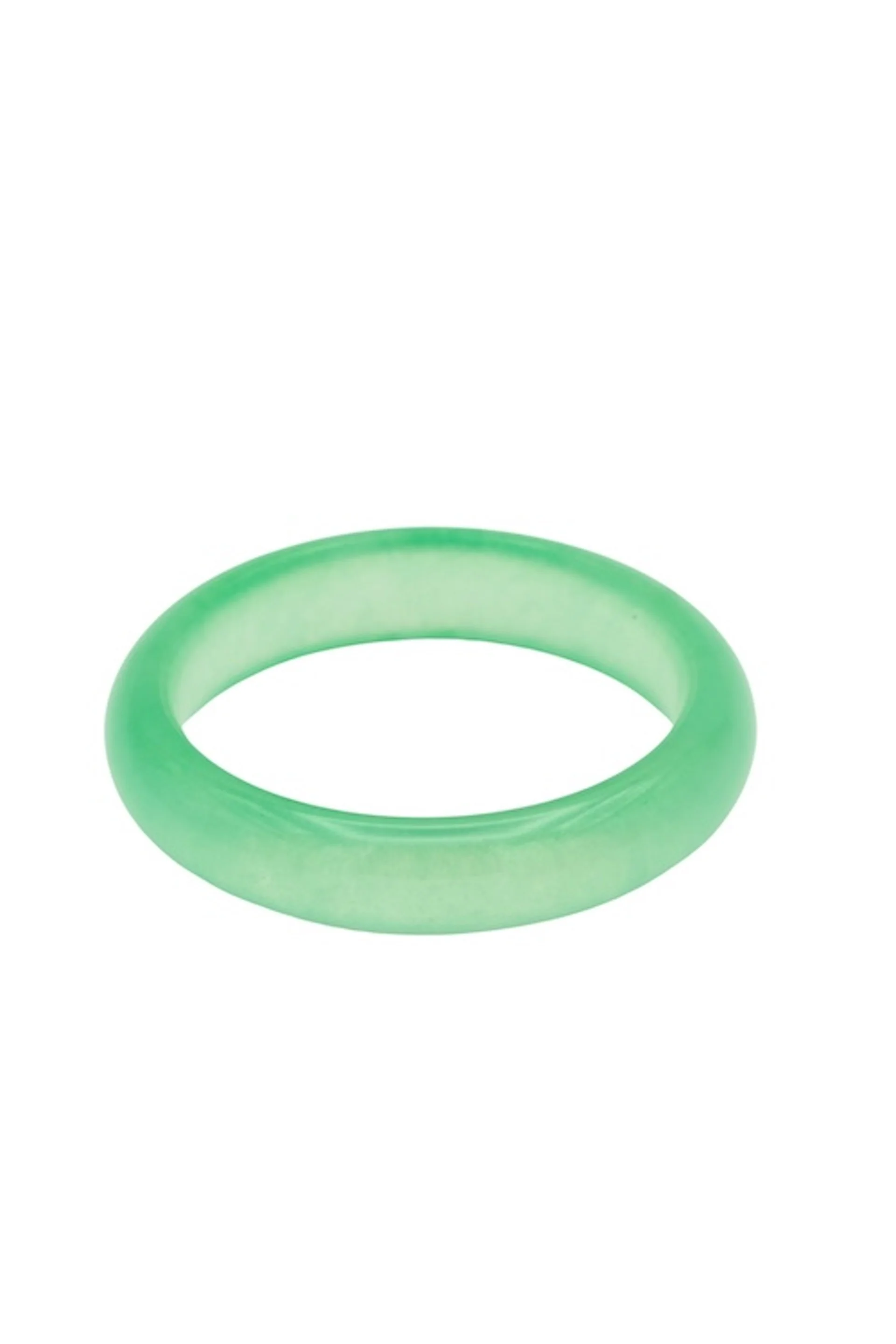 Silk Collection | Agave — Classic Cyan Jade Stone Bangle