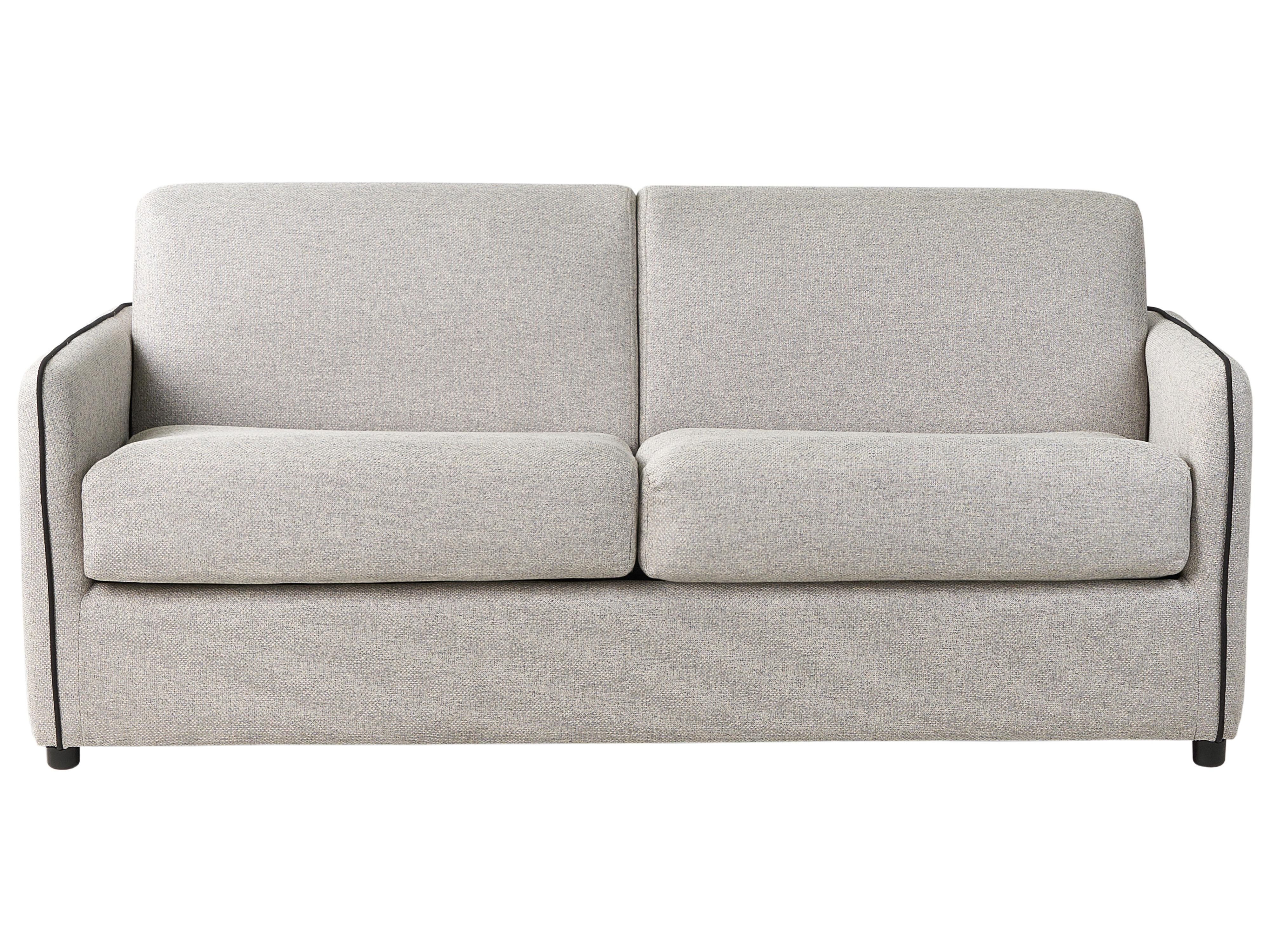 Sofa Bed 2 Seater ISHOJ Fabric Light Grey