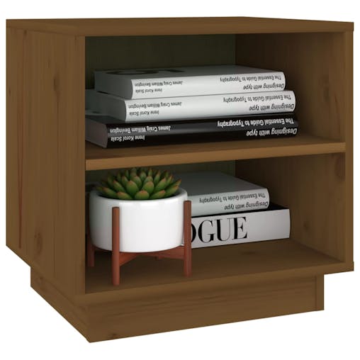NNEVL Bedside Cabinet Honey Brown 40x34x40 cm Solid Wood Pine